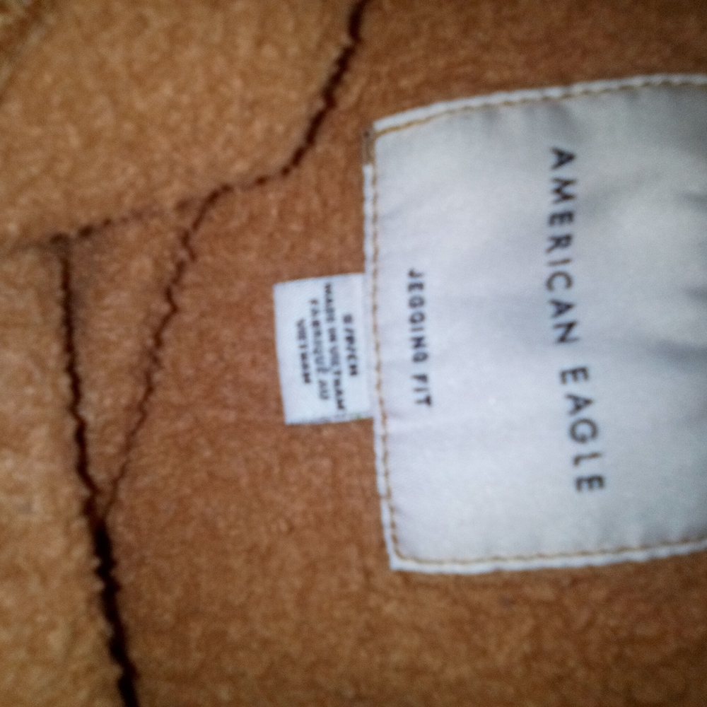 90s Skater Girl Style Pullover Tan Sweatshirt Size Small By American Eagle - Picture 3 of 3